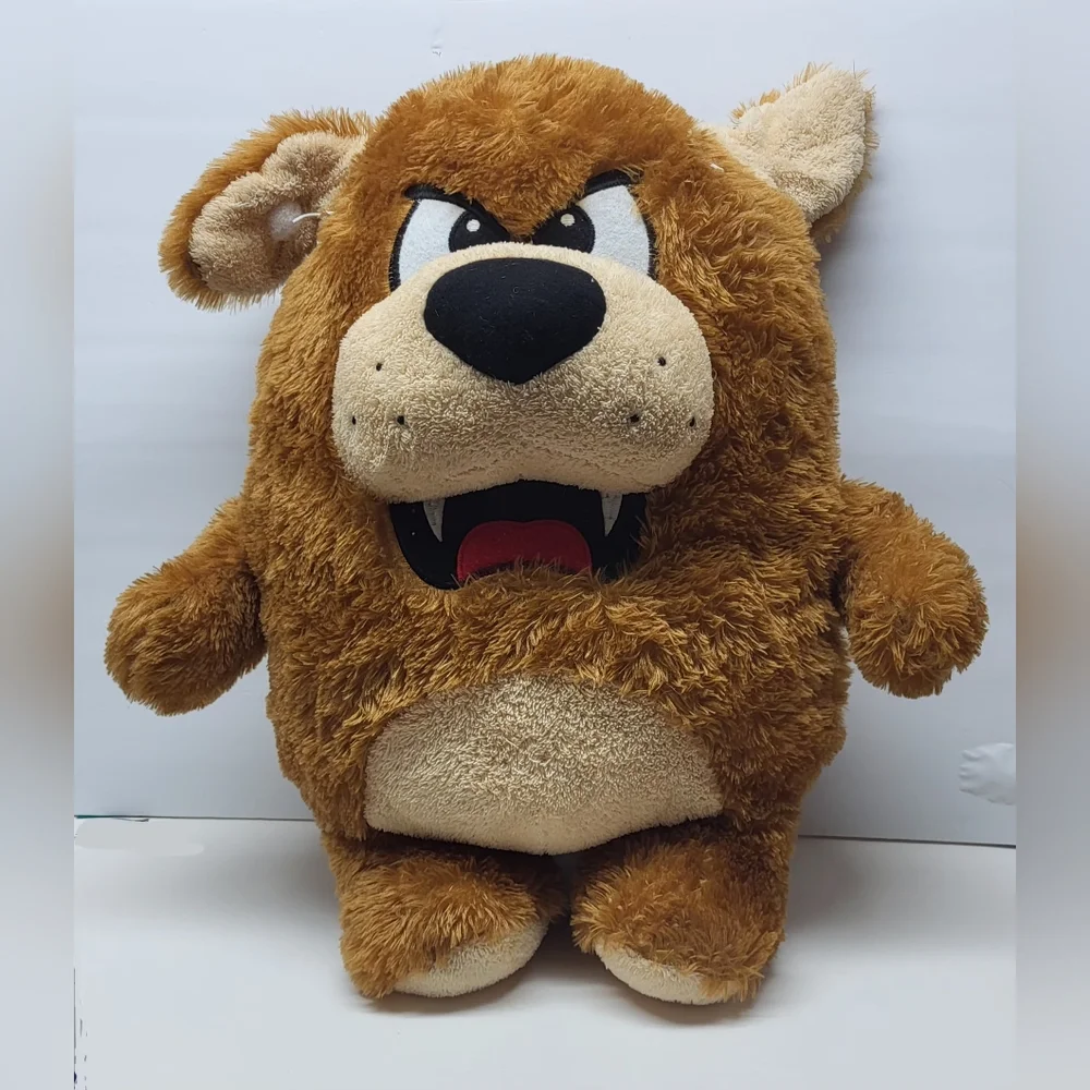 Brown Angry Dog Plush By Goffa Stuffed Animal 20” Rare - Picture 3 of 3